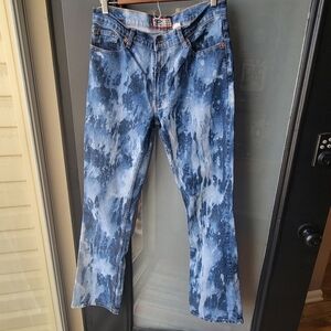 Old Navy Blue Jeans Womens Vintage 12 Long Waist 31" in Acid Wash Mid Rise 10"